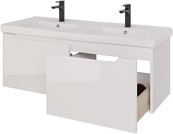 Dreja Мебель для ванной W 125 подвесная белая – фотография-14